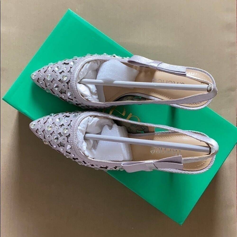 J Renee Odelette Size 7M Women’s Slingback Satin And Mesh Pumps NEW - Picture 3 of 11